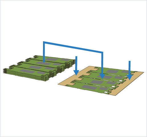 ［Image］PCB placer： HDI 基板用高精度框架排列机